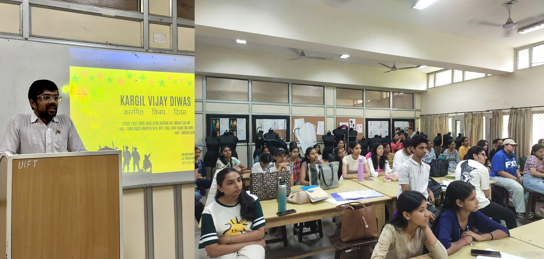 कारगिल युद्ध के नायकों को श्रद्धांजलि देने के लिए एक प्रभावशाली कविता पाठ का आयोजन किया।